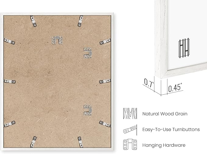 HAUS AND HUES 16x20 Frames Set of 3 - White Picture Pack Poster 16x20, Wall Frame Collage Decor 16 x 20 (White Oak Frame)-Ruum Studio Home