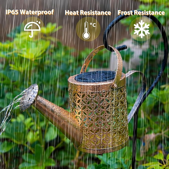 Solar Watering Can Light, Solar Yard Decorations Outdoor, Garden Decor Lights, IP65 Waterproof Hanging Lantern Lights, Flower Bed Decor, Gifts for Grandma, Women, Mom-Ruum Studio Home