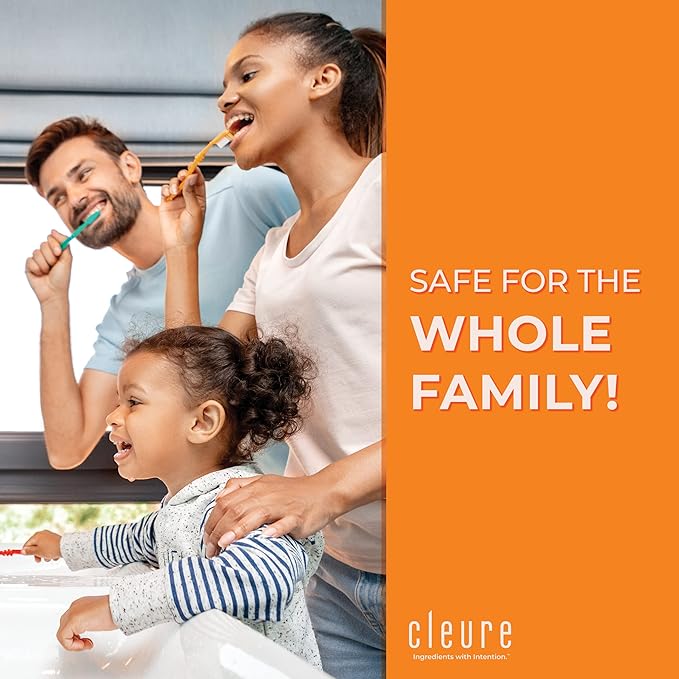 Cleure Natural Cinnamon Toothpaste - Flavor-Free, Fluoride-Free - Helps Whiten Teeth - Natural Great Taste for Children & Adults - Cinnamon Flavor (4oz Tube, Pack of 1)-Ruum Studio Home