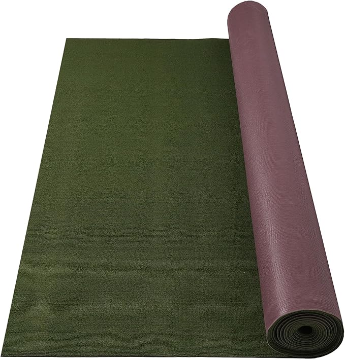 Marine Carpet,5 FT x 25 FT Olive Green Indoor Outdoor Carpet 0.2" Thick with Water-Proof TPE Backing, Non-Slide for Home, Patio, Porch, Deck-Ruum Studio Home