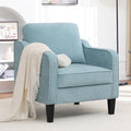 Accent Chair for Living Room, Mid Century Modern Reading Chair for Bedroom, Upholstered Armchair with Side Pockets, Comfy Single Sofa Side Chair for Office, Apartment, Small Room, Teal Green-Ruum Studio Home