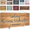 Custom Wood Sign Prsonalized Text Business 3D Home Decor, Personalized Rustic Plaque Board Hanging Wooden Name Sign for Wall Art, Customized Signs Plank Decoration Gifts for Wedding Family Farmhouse Kitchen, Rectangle-Ruum Studio Home
