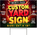 20 Pack 24"x18" Custom Yard Signs with Stakes, Personalized Yard Signs for Outdoors, Customized Full Color Print Corrugated Signs for Business-Ruum Studio Home