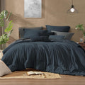 Monbix Full Size Comforter Set, Navy Blue Bedding Comforter for Full Size Bed Set Reversible, Bedding Sets Full 7 Pieces, Cationic Dyeing Bed in a Bag with Comforter, Sheets, Pillowcases & Shams-Ruum Studio Home