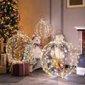 Tangkula Christmas LED Light Balls for Tree (3 Pack), Outside Lighted Sphere with 180 Warm White & 180 Cold White Lights, Holiday Lighted Decorations, Christmas Sphere Balls for Indoor Outdoor Decor-Ruum Studio Home
