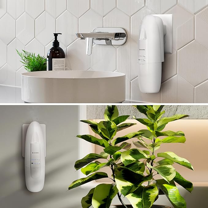 AROMAPLAN Authentic Plug in Waterless Diffuser (2 Pack)- Fragrance Diffuser, Waterless Diffusers for Essential Oils, Wall Diffusers Plug in-Up to 500 Sq. FT Coverage - Nanotechnology Plug in (White)-Ruum Studio Home