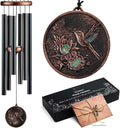 Wind Chimes for Outside, Hummingbird Deep Tone Vintage Wind Chime Outdoor Clearance, Sympathy/Memorial/Festivals/Birthday Gift for Mom Dad Grandma, Home Garden Patio Decor (34" Hummingbird)-Ruum Studio Home