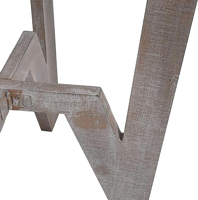 Rustic Farmhouse end Table with Storage Shelf, French Country Accent Side Table for Family, Dinning or Living Room, Small Spaces, Modern, Round, Vintage Grey Finish-Ruum Studio Home