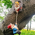 Elenon Climbing Gnomes Tree Faces Decor, Adorable Gnome Tree Hugger Fairy Garden Statue, Funny Peeker Sculpture Outdoor Yard Patio Art (2pcs)-Ruum Studio Home
