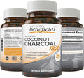 Activated Coconut Charcoal 1200mg, 180 Capsules - Pills for Digestive System, Bloating, Vegan (1bottle)-Ruum Studio Home