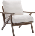 chairus Mid Century Accent Armchair Modern Upholstered Lounge Chair Compfy Leisure Arm Chair for Living Room Fireplace/Bedroom/Reception/Dorms, Linen Fabric White-Ruum Studio Home