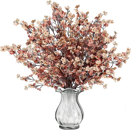Sggvecsy 15 Pcs Babys Breath Artificial Flowers Gypsophila Bouquets Bulk Real Touch Fake Silk Flowers for Home DIY Floral Arrangement Table Centerpiece Fall Thanksgiving Autumn Decoration (Mixed)-Ruum Studio Home