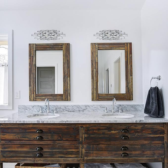 Modern Chrome Crystal Wall Sconce Light Fixtures, Wall Mount Lamps for Bedroom Living Room Bathroom Vanity Mirror-Ruum Studio Home