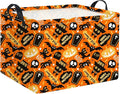 HIYAGON Rectangular Halloween Basket for Boys and Girls Kids Trick or Treat Pumpkin Basket for Halloween Parties Cute Storage Bin Organizer Box Room Decor(Spider Halloween)-Ruum Studio Home