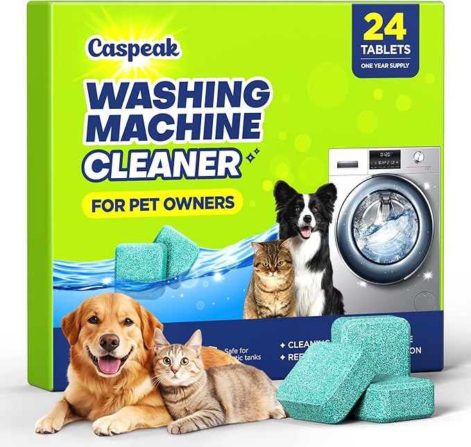 Deep Cleaning Washing Machine Cleaner Tablets, No More Odor & Pet Fur Washing Machine Cleaning Tablets, Washer Cleaner For HE Top Front Load, Septic Safe, 24 Counts/1 Year Supply-Ruum Studio Home