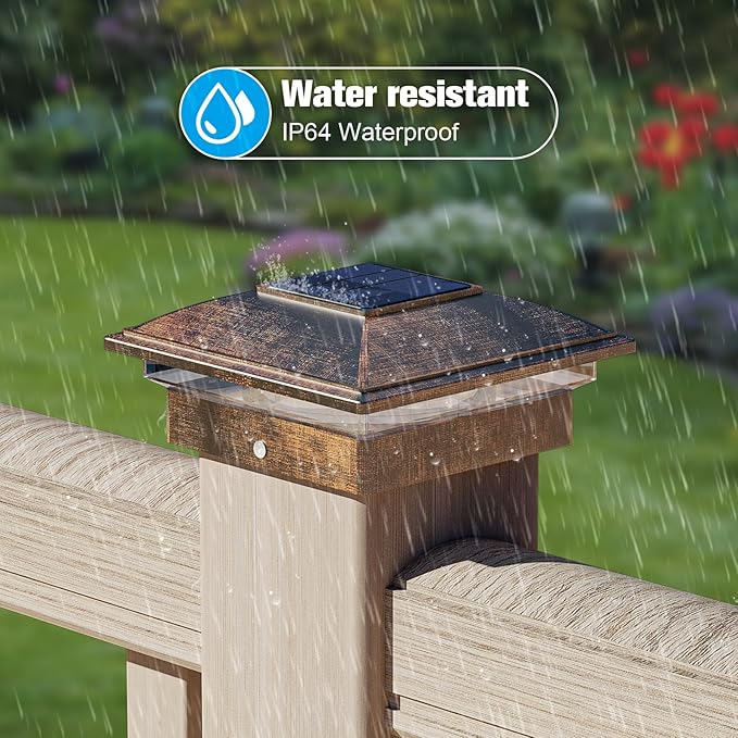 VOLISUN Solar Post Cap Light Outdoor 16pack,Solar Deck Fence - Post Lights Waterproof for 4x4 Wooden/4x4 Vinyl, with Warm White/Cool White for Garden/Patio/Porch-Ruum Studio Home