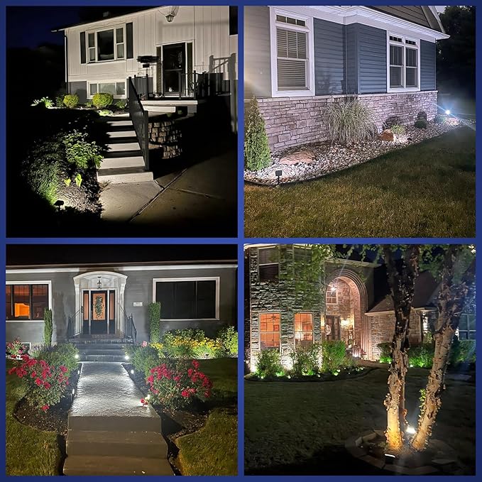 NYMPHY Solar Lights Outdoor Waterproof IP68, 56 LED 3 Lighting Modes Solar Powered Garden Yard Spot Solar Lights for Outside Landscape- 4 Pack (Cool White)-Ruum Studio Home