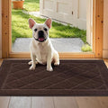 JSEI Dirt Trapper Door Mat 24"x36", Non-Slip Washable Entryway Mats, Dog Door Mat, Stain Resistant and Absorbent Floor Mats, Low Profile Welcome Mat for Front Back Door, Brown-Ruum Studio Home