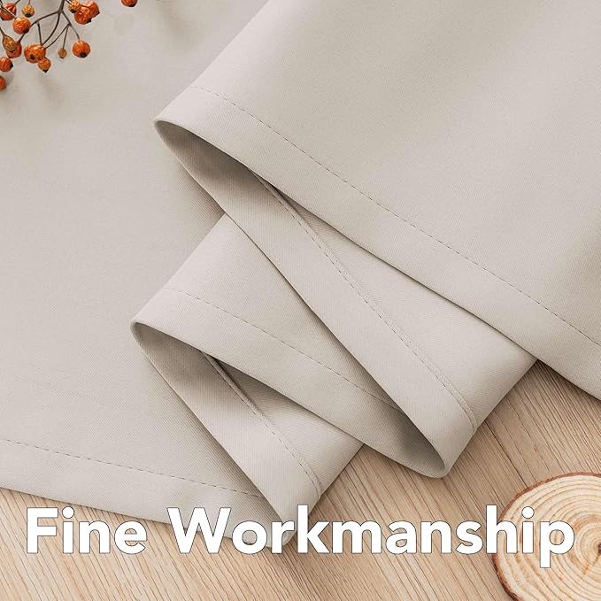 H.VERSAILTEX Thermal Insulated Blackout Window Panels Microfiber Formaldehyde-Free Kids Curtains for Holiday Season Home Decoration,Grommet Top,52 by 96 - Inch - Natural - Set of 2-Ruum Studio Home