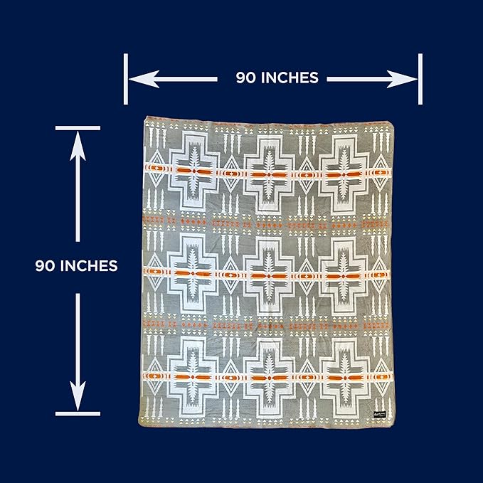 Beacon Blankets Southwestern Agawam Design Throw - 90" x 90" Blanket Only - Premium Plush Blanket Can be Used for Queen or King Size Bed-Ruum Studio Home