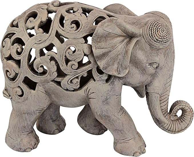 Design Toscano Anjan the Elephant Jali Sculpture-Ruum Studio Home