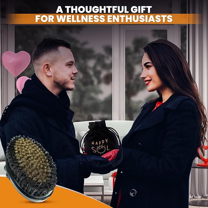 Copper Body Brush - Dry Brushing Body Brush with Ion Charged Copper Bristles, Glowing Skin, Lymphatic Drainage and Blood Circulation Improvement-Ruum Studio Home