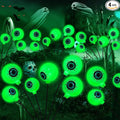 Solar Halloween Decorations, 4 Pack 24 LED Spooky Eyeball Lights, Outdoor Waterproof Solar Green Firefly Lights for Garden Yard Patio Pathway Lawn Halloween Party-Ruum Studio Home