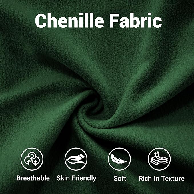 Modular Sectional Sofa, Comfy Cloud Couch 3 Seater Couch with Ottoman, Sectional Couches for Living Room, Modern Chenille L Shaped Couches, Sleeper Deep Seat Sofa with Throw Pillows, Green-Ruum Studio Home