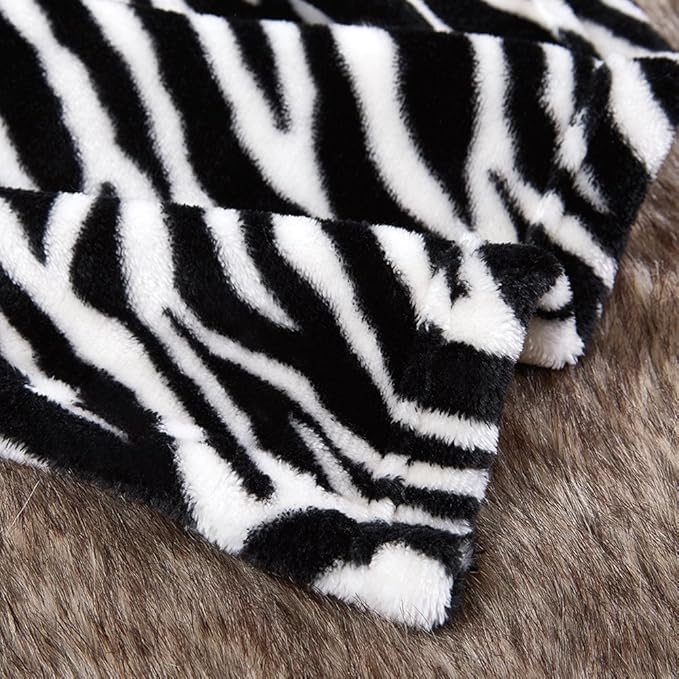 MERRYLIFE Throw Blanket for Couch Bed | Soft Decorative Ultra-Plush Colorful Oversized | Twin Size Travel Blanket Plush|(60" 90", Zebra)-Ruum Studio Home