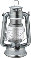YAKii LED Vintage Lantern Metal Hanging Hurricane 12 LED Dimmer Switch Cold White Battery Operated Power Outage Indoor Camping Lighting Outdoor Brooklyn Decoration(Silver)-Ruum Studio Home