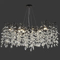 Modern Black Crystal Tree Branch Chandelier,14-Light 40" Black K9 Crystal Chandeliers for Living Room, Round Chandelier for Dining Room,High Ceiling,Kitchen Island,Foyer,Staircase-Ruum Studio Home
