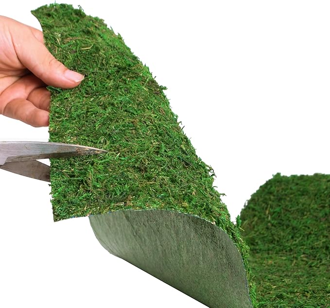 Moss Roll, Dried Moss for Crafts, Moss Table Runner for Fairy Gardens, Wedding Woodland Decor, Preserved Moss Mat for Table Decoration (12" W x 60" L)-Ruum Studio Home