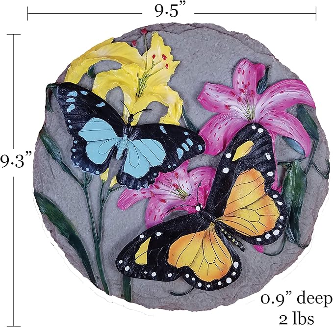 Spoontiques - Garden Décor - Butterfly Stepping Stone - Decorative Stone for Garden-Ruum Studio Home