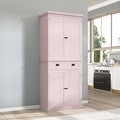 ARTPOWER 72" Tall Kitchen Pantry Storage Cabinet with Drawer and Adjustable Shelves, Pantry Cabinet for Kitchen, Bathroom or Hallway, Pink-Ruum Studio Home
