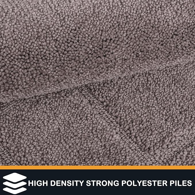 PURRUGS Dirt Trapping Door Mat 24" x 59", Non-Slip/Skid Machine Washable Entryway Rug, Dog Doormat, Super Absorbent Welcome Mat for Muddy Wet Shoes and Paws, Grayish Brown-Ruum Studio Home