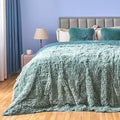 GONAAP Fuzzy Faux Fur Throw Blanket Queen Size Ice Blue Super Soft Cozy Plush Fuzzy Shaggy Blanket for Couch Sofa Bed (Ice Blue, Queen(90"x90"))-Ruum Studio Home
