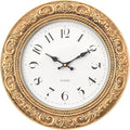 Menterry European Vintage Decorative Wall Clock, 12" Antique Gold Style, Battery Operated Wall Clocks for Kitchen, Bedroom, Farmhouse, Bathroom, Offices-Ruum Studio Home