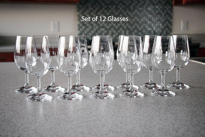 Architectural Digest 2022 Best Glass, Set of 12 European, Lead-Free Crystalline INAO Wine Tasting Glasses, Perfect for Wine Tasting Events, 7 Fl. Oz., A Favorite of Professional Wine Tasting Rooms-Ruum Studio Home
