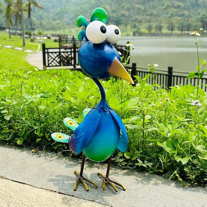 Kircust Peacock Decor Metal Yard Art Outdoor Statues Lawn Decorations Outside Garden Peacocks Decoration for Home-Ruum Studio Home