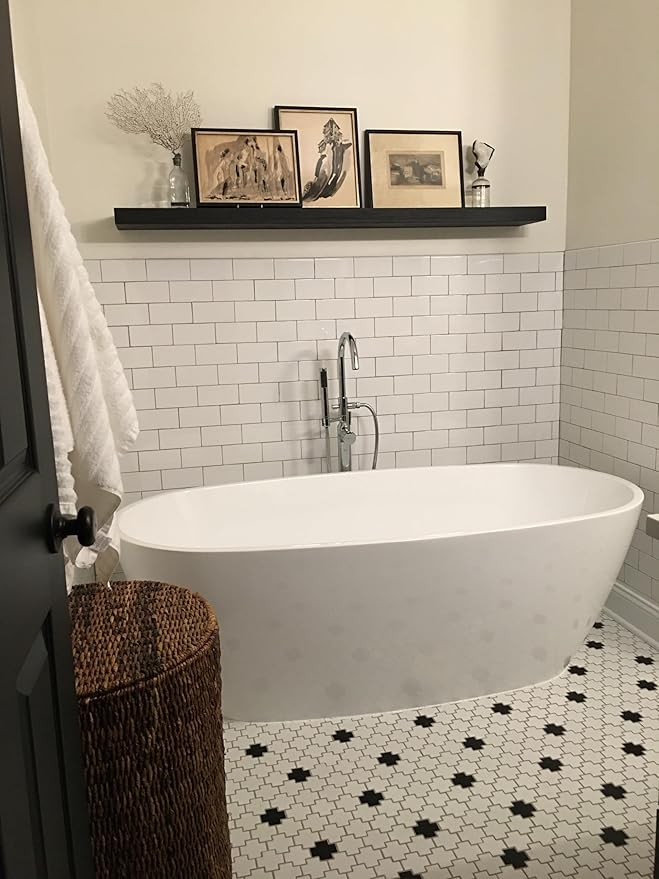 joelsantiques 60 Inch Wooden Floating Shelves for Wall - 60x8x2 in - Made of Natural Wood - Long Wall Shelves for Bedroom - Perfect for Living Room, Kitchen - Made in USA - Black-Ruum Studio Home