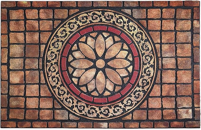 CHICHIC Rectangle Entrance Door Mat Large 24 x 36 Inch High Traffic Area Entry Way Doormat Front Door Rugs Outdoors Heavy Duty Welcome Mat, Non Slip Rubber Back Low Profile for Garage-Ruum Studio Home