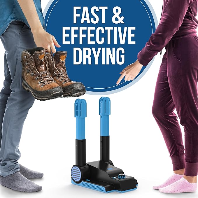 Foldable & Compact Boot Dryer & Boot Warmer with Timer, Fast 2-Hour Drying, Heavy-Duty Shoe Dryer for Work Boots, Sneakers, Gloves, Helmets & more – 2 Tube Design Everlasting Comfort-Ruum Studio Home