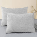 CaliTime Throw Pillow Covers Decorative 20 X 26 Inches Pack of 2 Cozy Chenille Standard Pillow Shams Cases for Couch Sofa Bed Living Room Home Moonbeam Gray-Ruum Studio Home