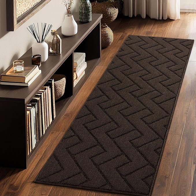 hicorfe Indoor Doormat,Front Back Door Mat Rubber Backing Non Slip Door Mats 20"x59" Absorbent Resist Dirt Entrance Doormat Inside Floor Mats Entryway Washable Low-Profile for Patio,Garden(Coffee)-Ruum Studio Home