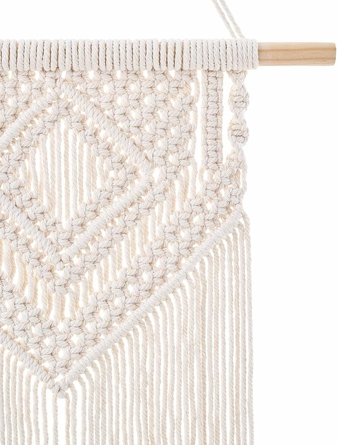 Dahey 2 Pcs Macrame Wall Hanging Woven Tapestry Wall Art Decor - Beautiful for Boho Home Decor, Apartment, Nursery, Party Decorations, 26" L×13" W, Medium-Ruum Studio Home