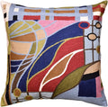 Hundertwasser Modern Pillow Cover Contemporary Pillowcase Accent Outdoor Pillows Abstract Couch Cushion Farmhouse Throw Pillows | Mid Century Chair Cushions | Handmade Wool Size 18x18-Ruum Studio Home