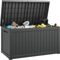 180 Gallon Outdoor Storage Box, Deck Box Resin Waterproof and UV Resistant Lightweight Deck Box for Garden Tools, Pool Supplies Organization-Ruum Studio Home