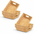 Set of 6 Snack Baskets, Wicker Snack Basket Organizer for Office, Small Wicker Baskets with Handles, (6 Medium Basket)-Ruum Studio Home