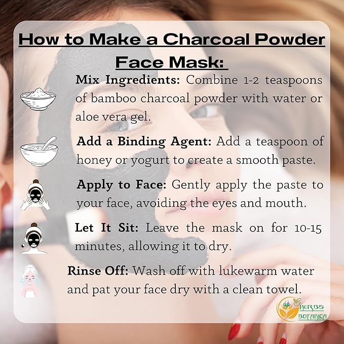 Activated Charcoal Powder 100% Food Grade, Natural Detoxifier for Teeth Whitening, Digestive Health, Face Masks, DIY Skincare, Detox Drinks & Bug Bite Relief 3.5 oz Pack-Ruum Studio Home