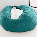 Big Huge Giant Bean Bag Chair for Adults, (No Filler) Bean Bag Chairs in Multiple Sizes and Colors Giant Foam-Filling Required- Machine Washable Covers, Double Stitched Seams (Peacock Blue,6FT)-Ruum Studio Home